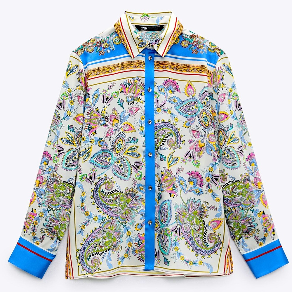 NWOT Zara Paisley Print Women’s Blouse